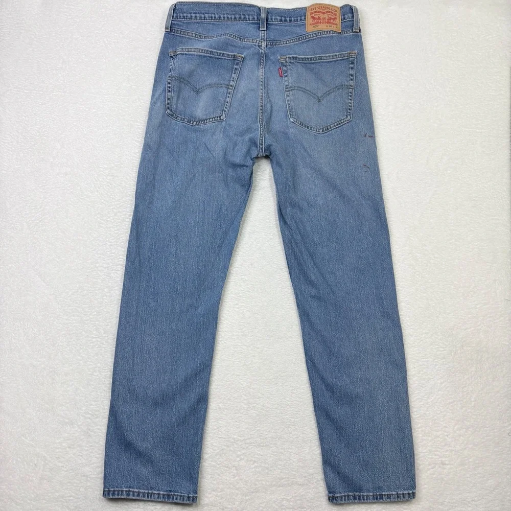 Levis 505 Regular Fit‎ Mens Jeans 36x32 Light Wash Blue Stretch 00505-2958
